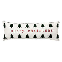 'Merry Christmas' Tree Pattern Accent Pillow