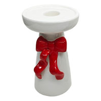 Christmas Red Bow Candle Holder
