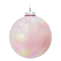 Christmas Iridescent Pink Ball Ornament, X-Large