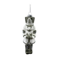 Christmas Gray & White Nutcracker Ornament