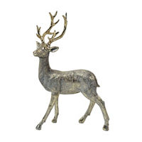 Christmas Metallic Standing Deer Tabletop Decor, 16 in