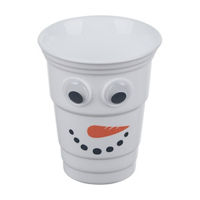 Christmas White Snowman Googly Eye Cup