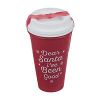 Christmas Red "Dear Santa I've Been Good" Coffee To-Go Cups, 2 pk