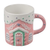 Christmas Pink Gingerbread House Mug