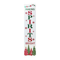 Christmas 'Making Spirits Bright' Wood Light-Up Standing Sign