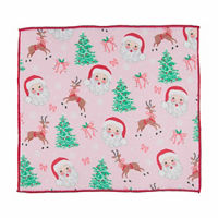Christmas Pink Santa, Reindeer & Tree Drying Mat