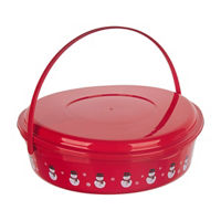 Christmas Red Snowman Carrier with Handle