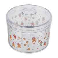 Christmas Clear Gingerbread-Themed Stackable Container