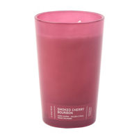 Smoked Cherry Bourbon Scented Tall Pink Candle, 6.5 oz