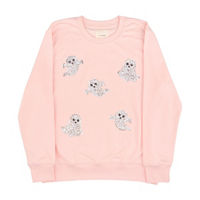 Pink Ghost Crewneck Sweatshirt, X-Large