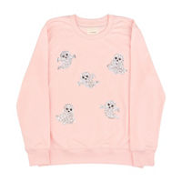 Pink Ghost Crewneck Sweatshirt, 2XL