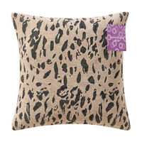 Brown Leopard Chenille Decorative Pillow
