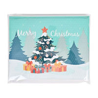 Christmas Multicolor Tree & Gift Scene Bubble Mailer, Large, 2 Assorted Styles