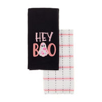 Halloween Plaid 'Hey Boo' Kitchen Towels, 2 pk