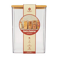 Gourmet Kitchen Pantry Canister with Bamboo Lid, 83 oz
