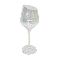 Christmas Iridescent Asymmetrical Wine Glass