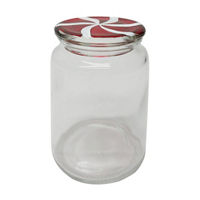 Christmas Peppermint Lid Glass Jar, 25 oz