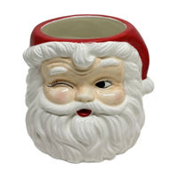 Christmas Winking Santa Utensil Holder