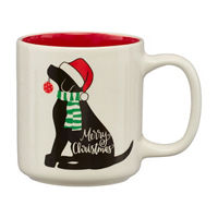 'Merry Christmas' Black Lab Mug, 17 oz
