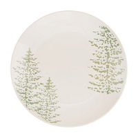 Christmas Tree Embossed Ivory Dinner Plate, 10.5 in