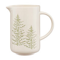 Christmas Tree Embossed Ivory Pitcher