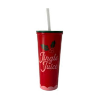 Christmas Red "Jingle Juice" Double-Wall Stainless Steel Tumbler, 22 oz