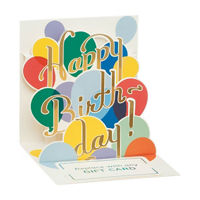 Balloon Pop-Up Birthday Card with Gift Card Slot