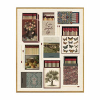 Framed Canvas of Traditional Match Boxes Art