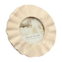 Tan Marble Round Picture Frame, 4x4 in