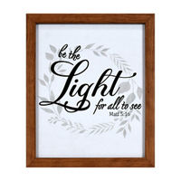 "Be the Light" Quote Wall Art, 9.5x11.5 in