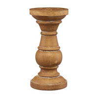 Brown Wooden Candle Holder, Small