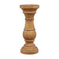 Brown Wooden Candle Holder, Large