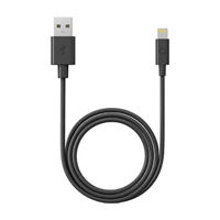 6ft TPE USB-A to Lightning Charging Cable - Black