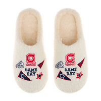 Women's Ivory Game Day Open Back Slippers, Size Small