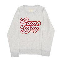 No Comment Women's Gray Embroidered 'Game Day' Sweatshirt,