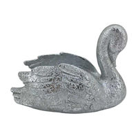 Christmas Silver-Tone Swan Tabletop Decor, 9 in