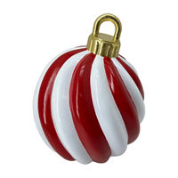 Christmas Red & White Swirl Ornament Tabletop Decor