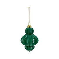 Christmas Green Glass Finial Ornament