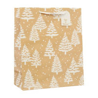 Christmas Tree Print Gift Bag, Large