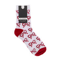 No Comment Tailgate Collection Red Bow Print Adult Socks, One Size