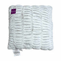 White Ruche Faux Fur Decorative Pillow, 20x20 in