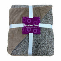 Taupe Teddy Bear Throw, 50x60 in