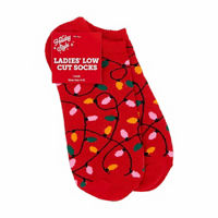 Holiday Style Ladies' Christmas String Lights Low Cut Socks