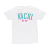 Summer White "VACAY MODE T-Shirt, Small