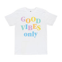 Summer White "Good Vibes Only" T-Shirt, 2XL
