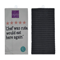 'Chef Was Cute' Kitchen Towels, 2 pk