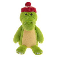Christmas Green Pom Pom Beanie Dino Plush