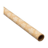 Christmas Beige Snowflake Print Gift Wrap