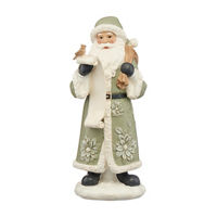 Christmas Green Santa Tabletop Decor, 12 in