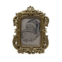 Christmas Ornate Gold Picture Frame, 4x6 in